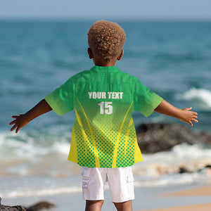 Custom Nigeria Cricket Kid Hawaiian Shirt Go Yellow Greens - African Pride