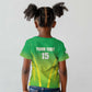 Custom Nigeria Cricket Kid T shirt Go Yellow Greens - African Pride