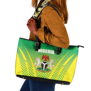 Nigeria Cricket Leather Tote Bag Go Yellow Greens - African Pride