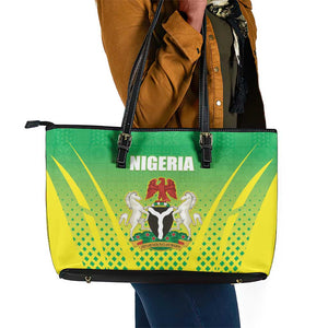 Nigeria Cricket Leather Tote Bag Go Yellow Greens - African Pride