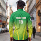 Custom Nigeria Cricket Long Sleeve Button Shirt Go Yellow Greens - African Pride