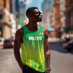 Custom Nigeria Cricket Men Tank Top Go Yellow Greens - African Pride
