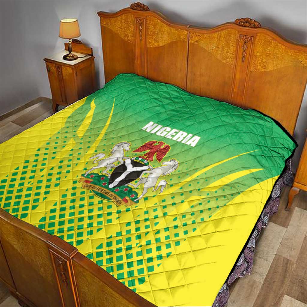Nigeria Cricket Quilt Go Yellow Greens - African Pride