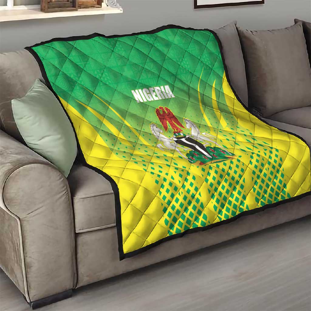 Nigeria Cricket Quilt Go Yellow Greens - African Pride