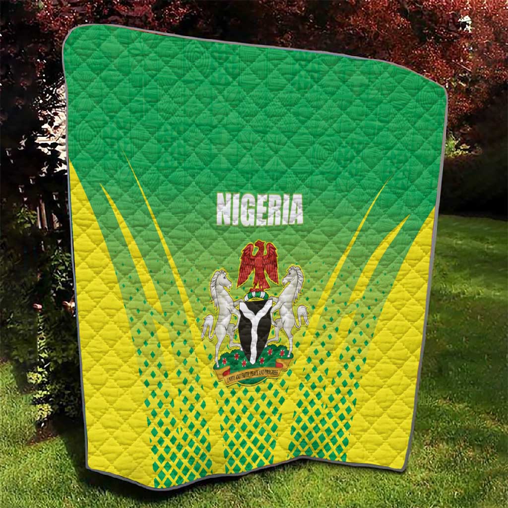 Nigeria Cricket Quilt Go Yellow Greens - African Pride