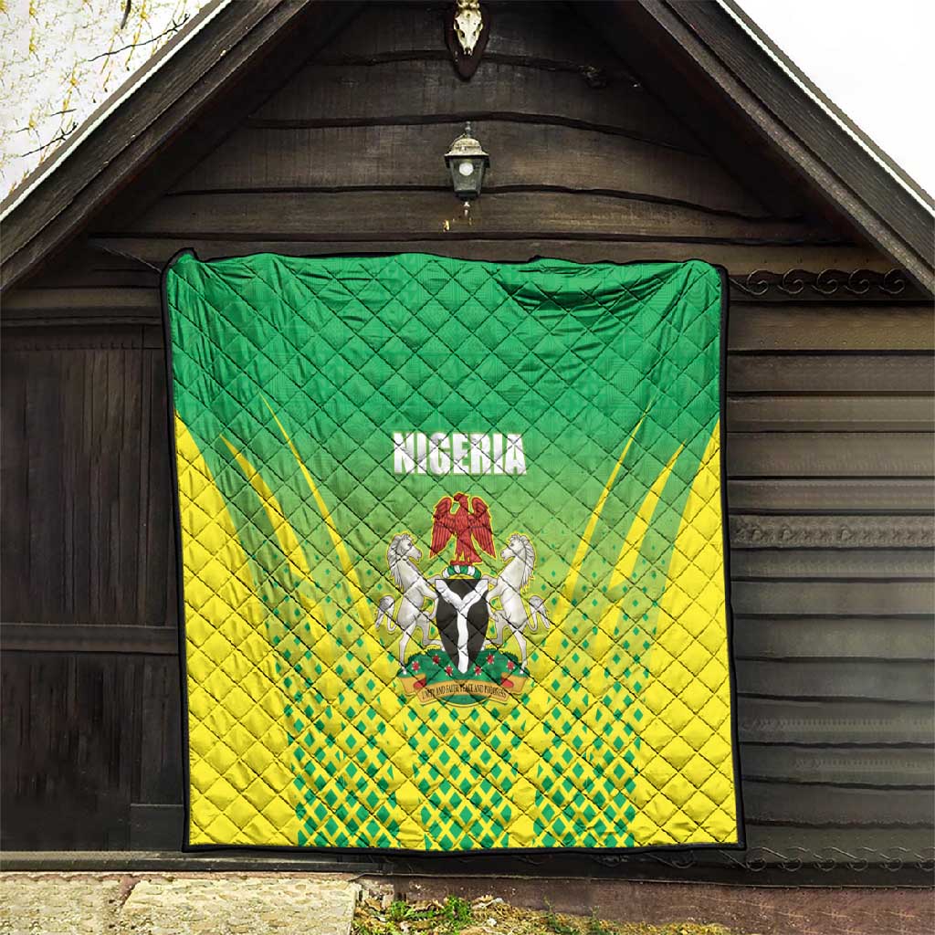 Nigeria Cricket Quilt Go Yellow Greens - African Pride