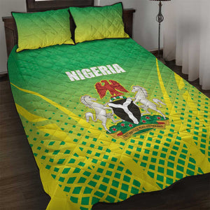 Nigeria Cricket Quilt Bed Set Go Yellow Greens - African Pride