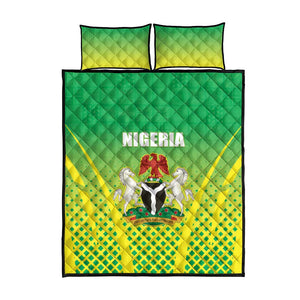 Nigeria Cricket Quilt Bed Set Go Yellow Greens - African Pride