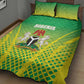 Nigeria Cricket Quilt Bed Set Go Yellow Greens - African Pride