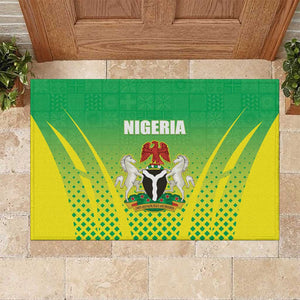 Nigeria Cricket Rubber Doormat Go Yellow Greens - African Pride