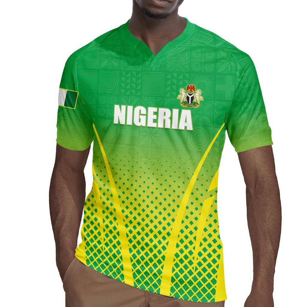 Custom Nigeria Cricket Rugby Jersey Go Yellow Greens - African Pride