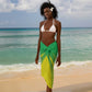 Nigeria Cricket Sarong Go Yellow Greens - African Pride