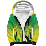Custom Nigeria Cricket Sherpa Hoodie Go Yellow Greens - African Pride