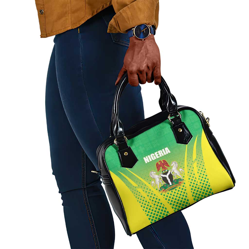 Nigeria Cricket Shoulder Handbag Go Yellow Greens - African Pride