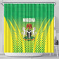 Nigeria Cricket Shower Curtain Go Yellow Greens - African Pride
