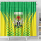 Nigeria Cricket Shower Curtain Go Yellow Greens - African Pride