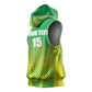 Custom Nigeria Cricket Sleeveless Hoodie Go Yellow Greens - African Pride