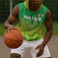 Custom Nigeria Cricket Sleeveless Hoodie Go Yellow Greens - African Pride