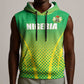 Custom Nigeria Cricket Sleeveless Hoodie Go Yellow Greens - African Pride