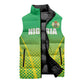 Custom Nigeria Cricket Sleeveless Puffer Jacket Come On Yellow Greens