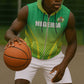 Custom Nigeria Cricket Sleeveless Zip Hoodie Go Yellow Greens - African Pride