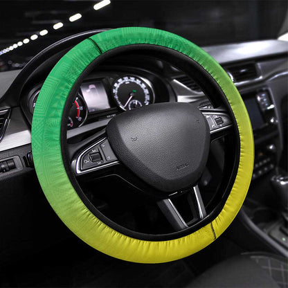 Nigeria Cricket Steering Wheel Cover Go Yellow Greens - African Pride