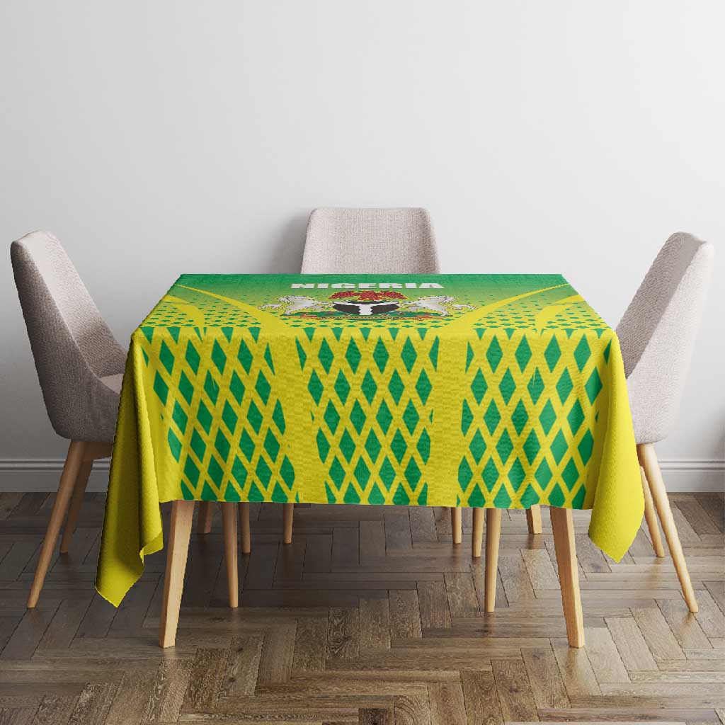 Nigeria Cricket Tablecloth Go Yellow Greens - African Pride