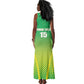 Custom Nigeria Cricket Tank Maxi Dress Go Yellow Greens - African Pride