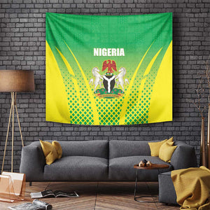 Nigeria Cricket Tapestry Go Yellow Greens - African Pride