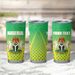Custom Nigeria Cricket Tumbler Cup Go Yellow Greens - African Pride