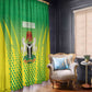 Nigeria Cricket Window Curtain Go Yellow Greens - African Pride