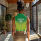 Custom Nigeria Cricket Women Sleeveless Polo Shirt Go Yellow Greens - African Pride