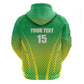Custom Nigeria Cricket Zip Hoodie Go Yellow Greens - African Pride