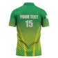 Custom Nigeria Cricket Zipper Polo Shirt Come On Yellow Greens