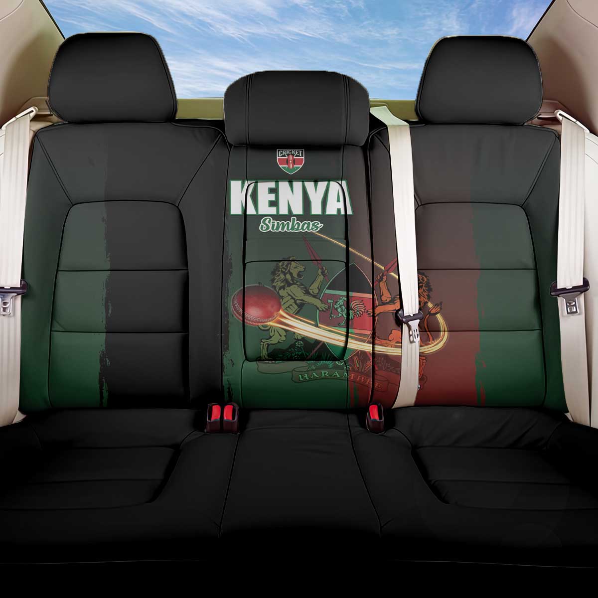 Kenya Cricket Back Car Seat Cover Come On Simbas - African Pride