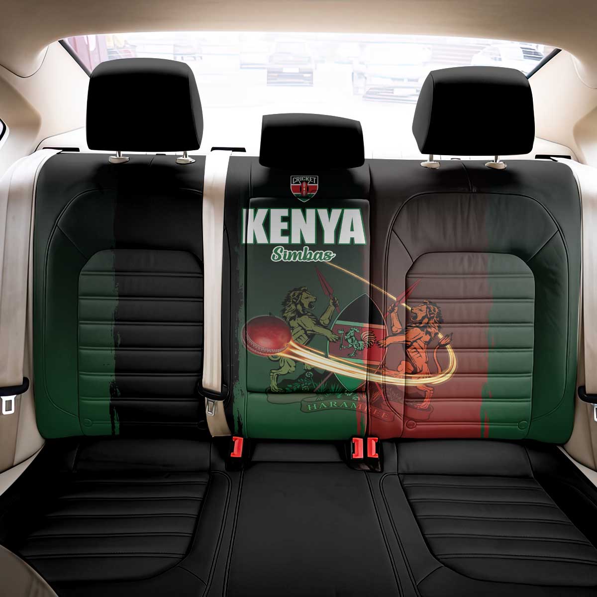 Kenya Cricket Back Car Seat Cover Come On Simbas - African Pride