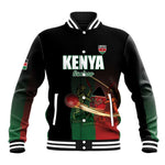 Custom Kenya Cricket Baseball Jacket Come On Simbas - African Pride