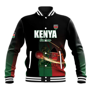 Custom Kenya Cricket Baseball Jacket Come On Simbas - African Pride