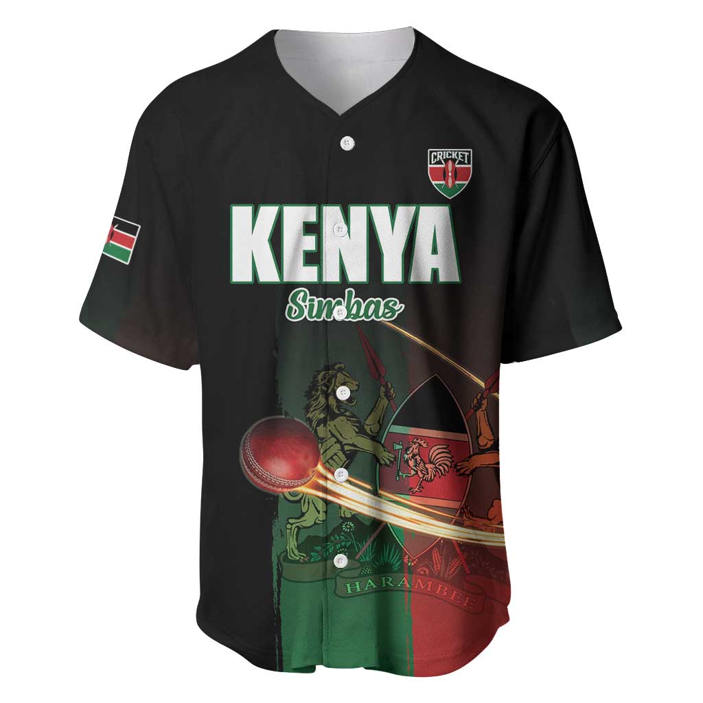 Custom Kenya Cricket Baseball Jersey Come On Simbas - African Pride
