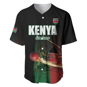 Custom Kenya Cricket Baseball Jersey Come On Simbas - African Pride