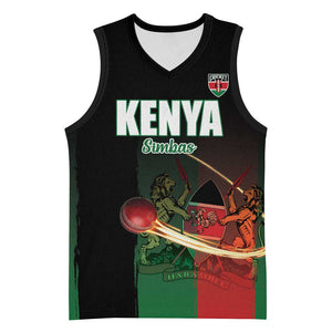 Custom Kenya Cricket Basketball Jersey Come On Simbas - African Pride