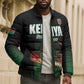 Custom Kenya Cricket Bomber Puffer Jacket Go Simbas Go