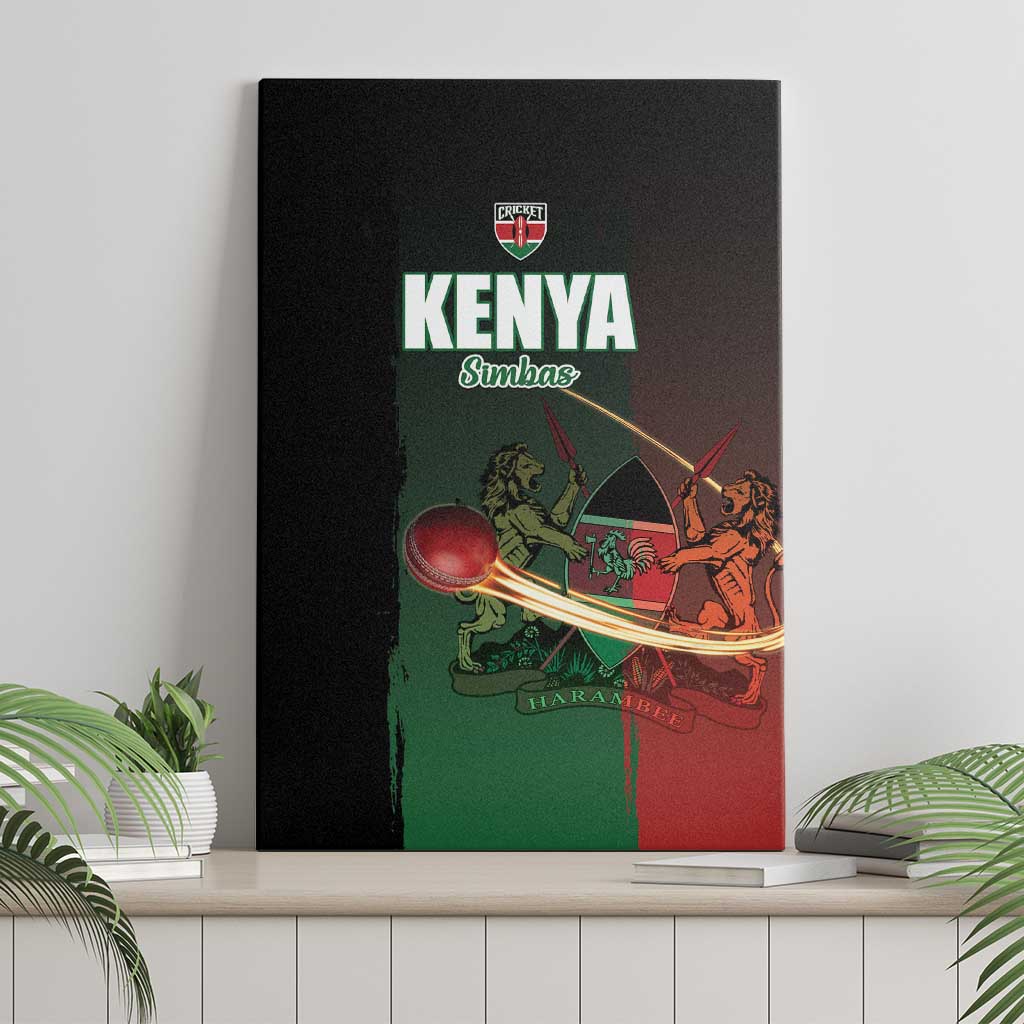 Kenya Cricket Canvas Wall Art Come On Simbas - African Pride