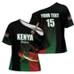 Custom Kenya Cricket Cross Shoulder Shirt Go Simbas Go