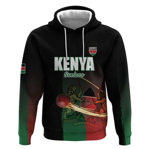 Custom Kenya Cricket Hoodie Come On Simbas - African Pride