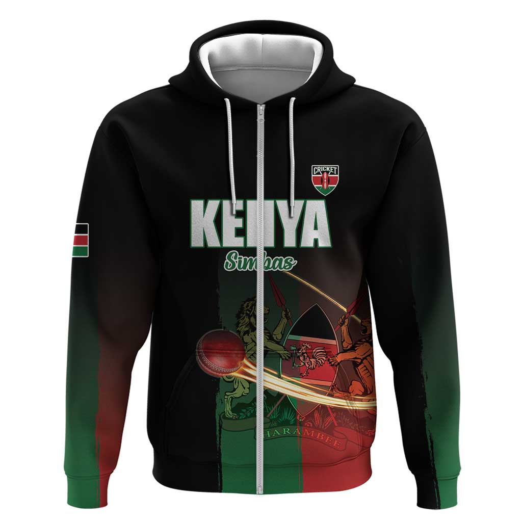 Custom Kenya Cricket Hoodie Come On Simbas - African Pride