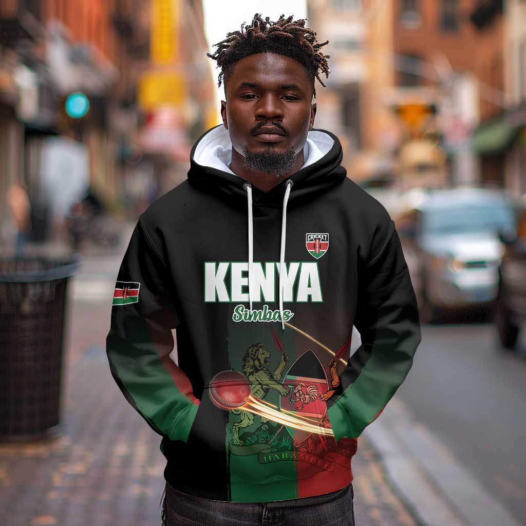 Custom Kenya Cricket Hoodie Come On Simbas - African Pride