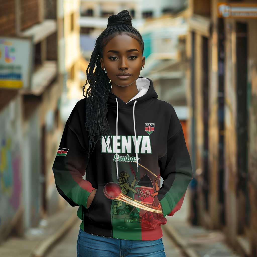 Custom Kenya Cricket Hoodie Come On Simbas - African Pride