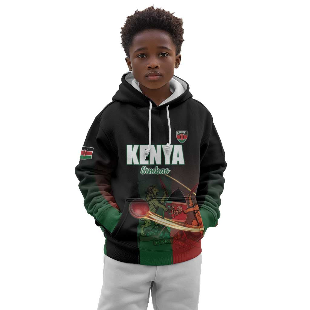 Custom Kenya Cricket Kid Hoodie Come On Simbas - African Pride