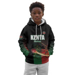 Custom Kenya Cricket Kid Hoodie Come On Simbas - African Pride